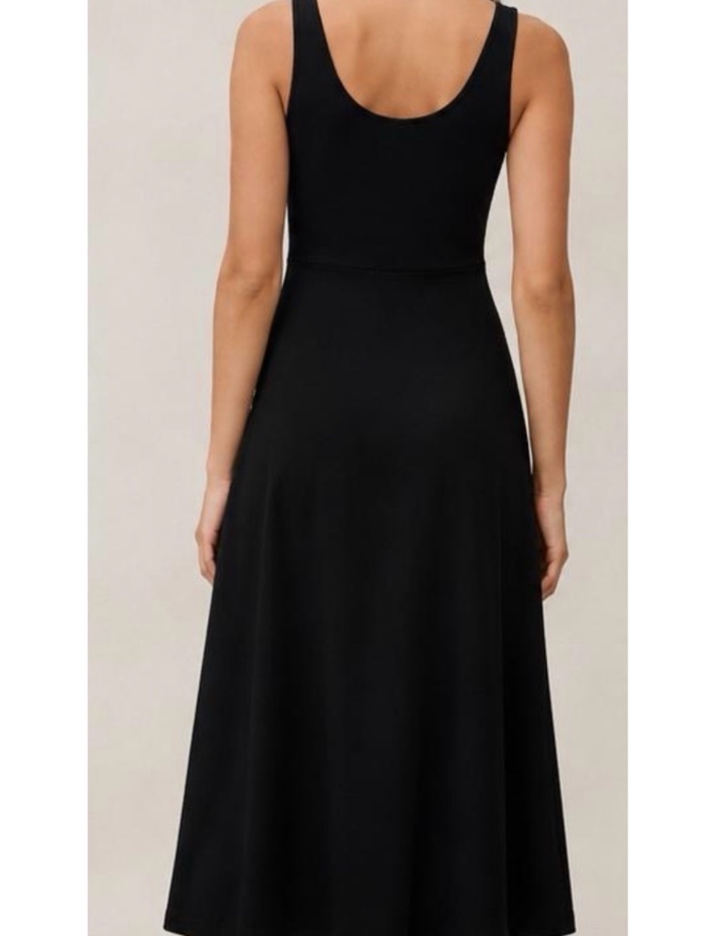 J Crew Black Scoop Neck Midi Dress - Women's Classic Tank Style - Picture 4 of 6